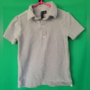 The Classic Pique Polo Grey Gray Boys Size 4 Janie & Jack Shirt Top Dress Short